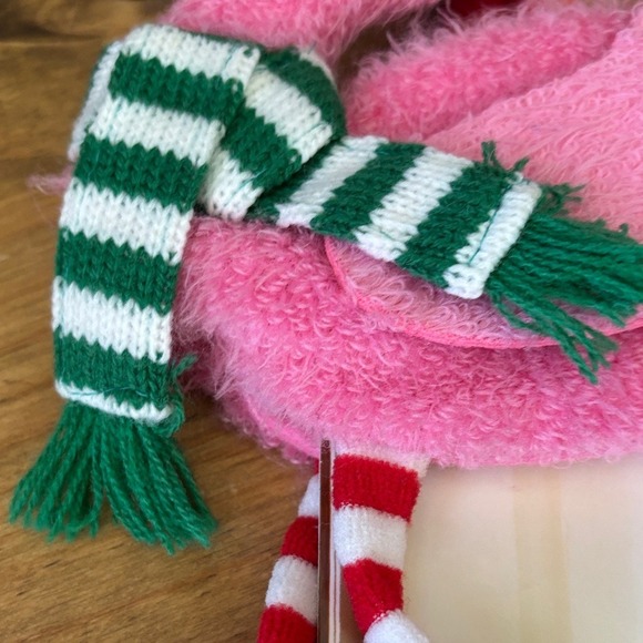 Festive Pink Christmas Flamingo Wine Cover 16" by St. Nicholas Square NEW - Picture 13 of 13